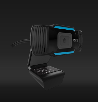 Webcam Phase, Full HD 1080p, mikrofon i integruar, i zi