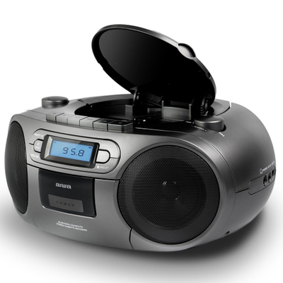 Radio Boombox Portative me Kasetë, Bluetooth dhe AM/FM AIWA BBTC-550MG