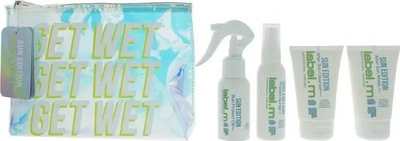 Сет за коса Label.M Get Wet Sun Edition, зацврстувачки спреј 50 ml, регенерирачки со сјај 60 ml, хидратантен шампон 60 ml