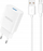 Adapter rryme Dudao A4EU, USB-A 2.1A, me kabllo micro USB, i bardhë