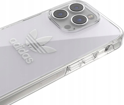 Mbulesë telefoni Adidas Clear Case për iPhone 14 Pro, TPU transparente, me logo Adidas, e tejdukshme