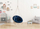 Jastëk i madh për luhatëse Nest Swing HOBBYGARDEN, 92 cm, velvet, gri