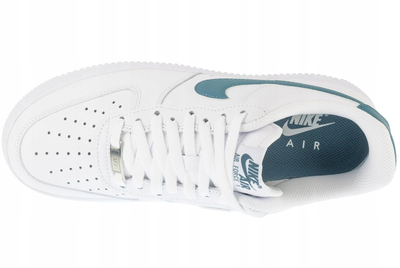 Atlete Nike Air Force 1 07, lëkurë, US 7.5, të bardha me blu të tymosur