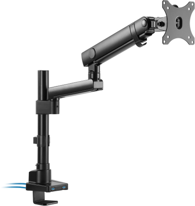 Krah monitori AlzaErgo Arm S70B Essential USB, deri n’32\", me porta USB, i zi