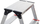 Shkallë DIY me shkallëza, 94.5cm, 150kg, argjendtë