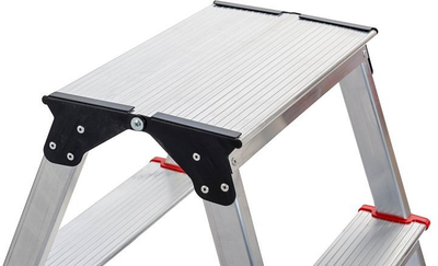 Shkallë DIY me shkallëza, 94.5cm, 150kg, argjendtë