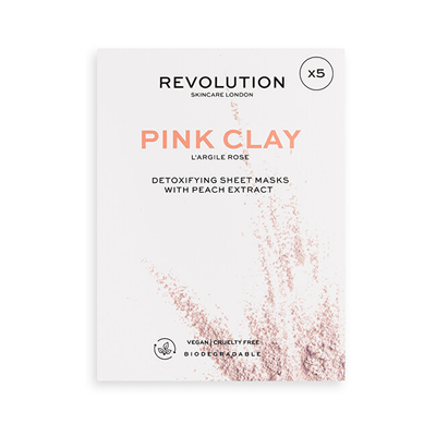 Set maskash detox për lëkurë Revolution Skincare Detoxifying Pink Clay