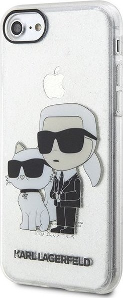 Kapak telefoni Karl Lagerfeld KLHCI8HNKCTGT, iPhone SE 2022 SE 2020 8 7, hardcase transparent me shkëlqim