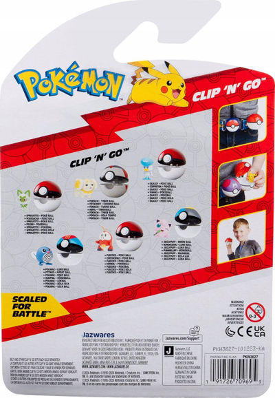 Lodër figurë Pokemon Clip N Go Jigglypuff, me Moon Ball, me ngjyra