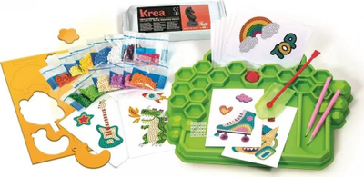 Set kreativ me stikera 3D Clementoni Art &amp; Craft Idea Sparkly Lab 18742, për kalamaj 7–10 vjeç, shumëngjyrësh
