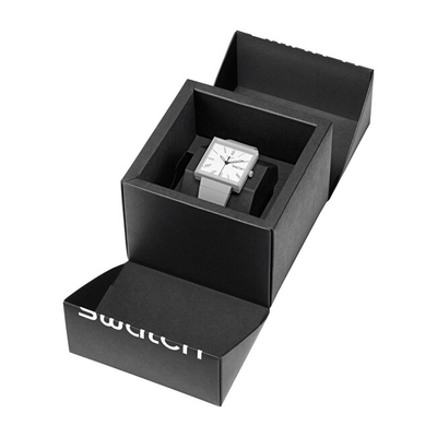 Orë dore për femra SWATCH What If…Gray? SO34M700, e argjendtë
