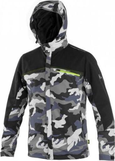 Jakne softshell CXS Dixon, kamuflazh, madhësia L, gri e zezë