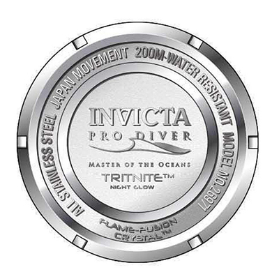 Orë për meshkuj Invicta Pro Diver Quartz 26971, e argjendtë