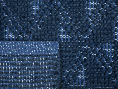 Tapet Beliani SAVRAN, lesh me poliester, 140x200 cm, blu navy