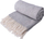 Batanije leshi Matex Wool Blanket Fringes Maori, 140x200 cm, 100% lesh, gri e çelët