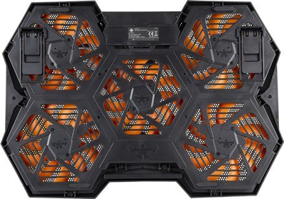 Bazë ftofëse për laptop Deltaco GAM-072, 5 ventilatorë, USB, e zezë