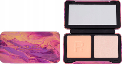 Paletë fytyre Makeup Revolution Neon Heat Scorched Rose, bronzer edhe highlighter, kompakte, rozë