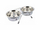 Set për qen Trixie Stainless Steel Stand, 2 tasa çeliku inox 900 ml, me unazë që s’e lë të lëvizë