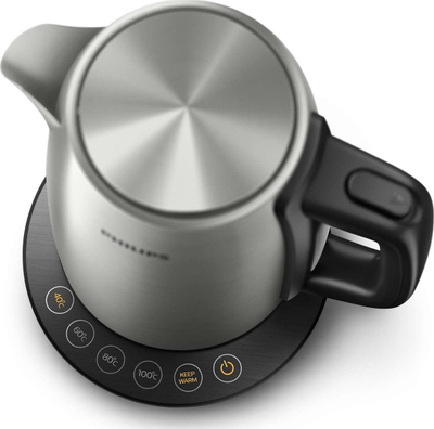 Çajnik elektrik Philips Avance Collection HD9359/90, 1.7L, inoks, argjendtë
