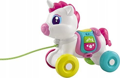 Интерактивна играчка Baby Clementoni коњ со тркала, со звуци, повеќебојна