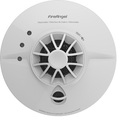 Detektor nxehtësie FireAngel HM-F-1EU, 230V, me alarm zanor, ngjyrë e bardhë
