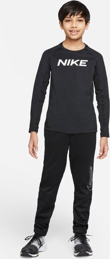 Bluzë sportive Nike Pro Dri Fit DM8529 010, për fëmijë, me mëngë të gjata, e zezë
