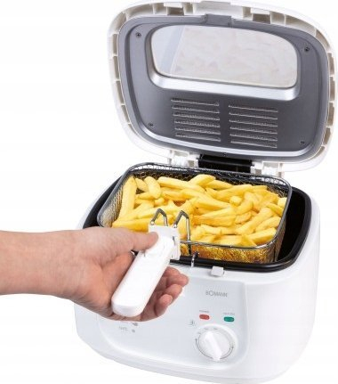 Fritezë me vaj Bomann FR 6051 CB, 1800W, 2.5L, e bardhë