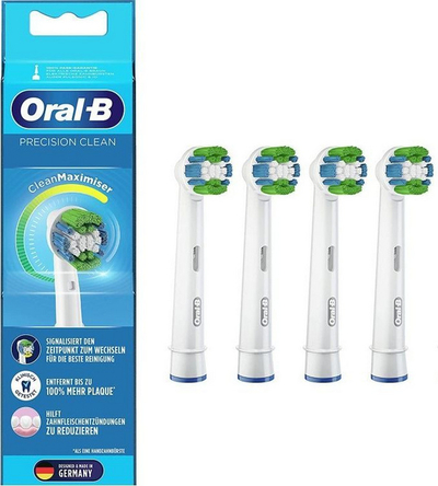 Kokë për furça Oral-B Precision Clean, 4 copë, e bardhë