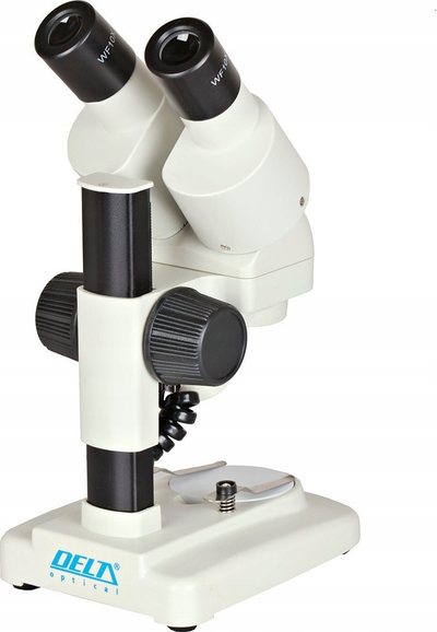 Mikroskop stereo Delta Optical StereoLight, zmadhim 10x, ndriçim i integruar, i bardhë