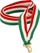Shirit për medalje Victoria Sport, 11 mm, i bardhë/kuq/gjelbër