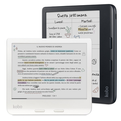 E lexues Kobo Libra Colour, 7", E Ink Kaleido 3, i zi