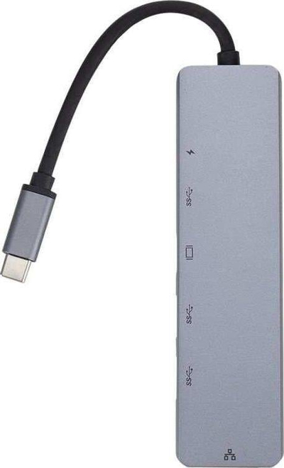 Dock për laptop ESTUFF ES623012, USB 3.2 Gen 1, USB C, gri