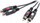 Kabllo zgjatues audio Vivanco 46018, RCA 2x mashkull në 2x femër, 2.5m, e zezë