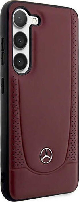 Mbështjellës telefoni Mercedes Urban Line, për Samsung Galaxy S23+, lëkurë, i kuq