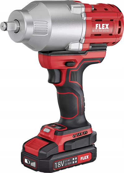 Çelës goditës me bateri Flex IW 1/2 950 18.0-EC, 18V, 950 Nm, i kuq