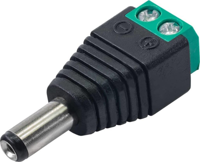Приклучок за енергија Akyga AK-SC-16, UTP plug 5.5 x 2.1 mm, 2-пински, црна