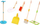 Set lodrash pastrimi Tooky Toy Cleaning Play Set, prej druri, me fshesë dhe mop, shumëngjyrësh
