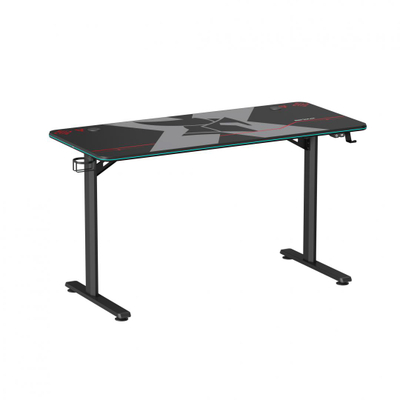 Tavolinë gaming Serioux Aeter RGB, 1200x600x750mm, me LED RGB, e zezë
