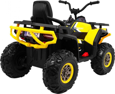 Makina elektrike për fëmijë Ramiz ATV Desert 4x4, telekomandë, LED dhe Mp3, e verdhë