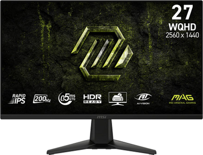 Monitor gaming MSI MAG 275QF E20, 27", WQHD 2560x1440, 200Hz, i zi