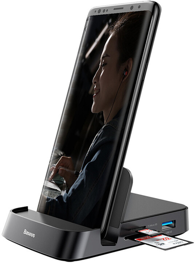 Stacion docking BASEUS USB-C - USB-C, 2xUSB 2.0, USB 3.0, HDMI, SD, microSD, 4K @ 30Hz, i zi