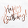 Lecka letre feste Happy Birthday, 33x33 cm, 20 copa, të bardha