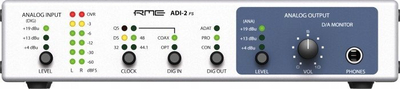 Konvertues audio RME ADI-2 FS, AD/DA për punë pro, SteadyClock FS, gri e zezë