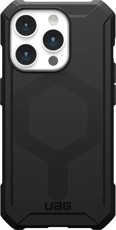 Maskë telefoni UAG Essential Armor MagSafe për iPhone 15 Pro, që s’e ha kollaj goditja, e zezë