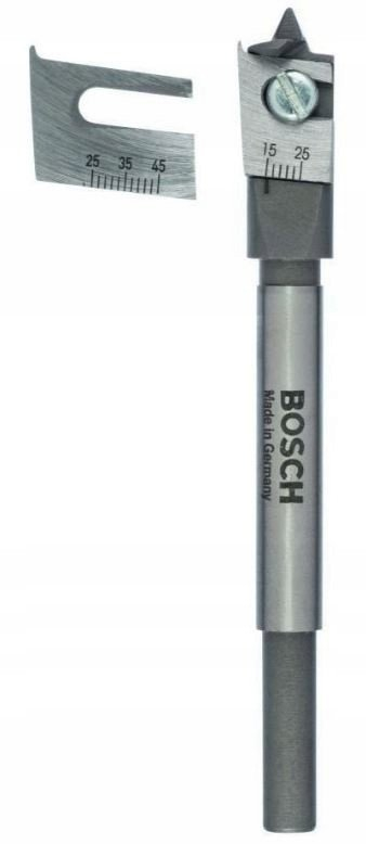 Freze për dru Bosch Adjustable Wood Flat Bit, 15–45mm, çelik i kalitur