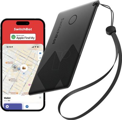 Гиurmues за паричник SwitchBot Wallet Tracker, сет 2 парчиња, NFC, траење на батерија до 3 години, бел
