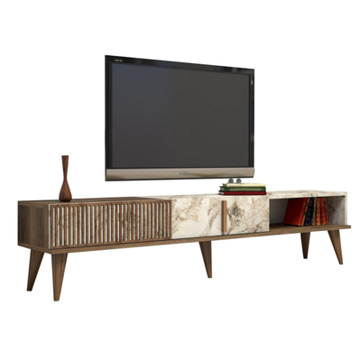 Komodë për TV Melaminë mermeri (HM9512.03), bardhë