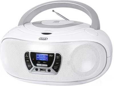Radio portative Trevi CMP 583 DAB, CD/MP3, e bardhë
