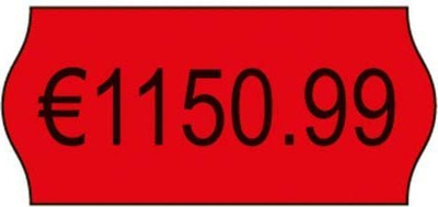 Etiketa vetëngjitëse Avery Zweckform RPLP1226, 12x26 mm, për etiketuese, të kuqe