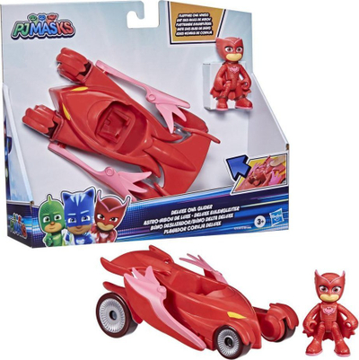 Lodër figurë me makinë Hasbro PJ Masks Deluxe, 7.5cm, për kalamaj 3+, shumëngjyrëshe